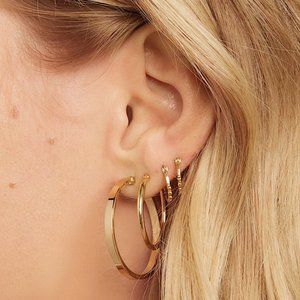 solid gold hoops